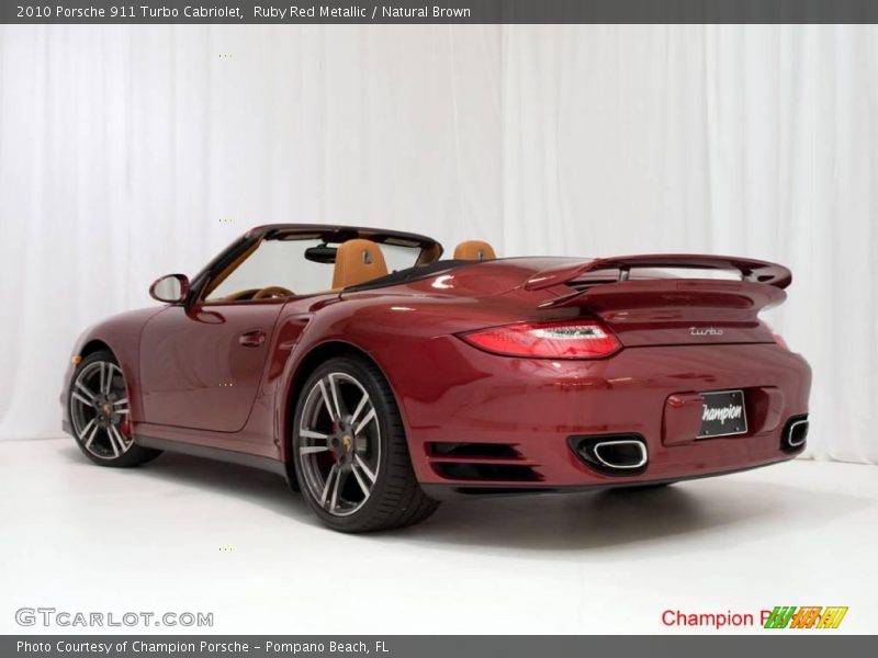 Ruby Red Metallic / Natural Brown 2010 Porsche 911 Turbo Cabriolet