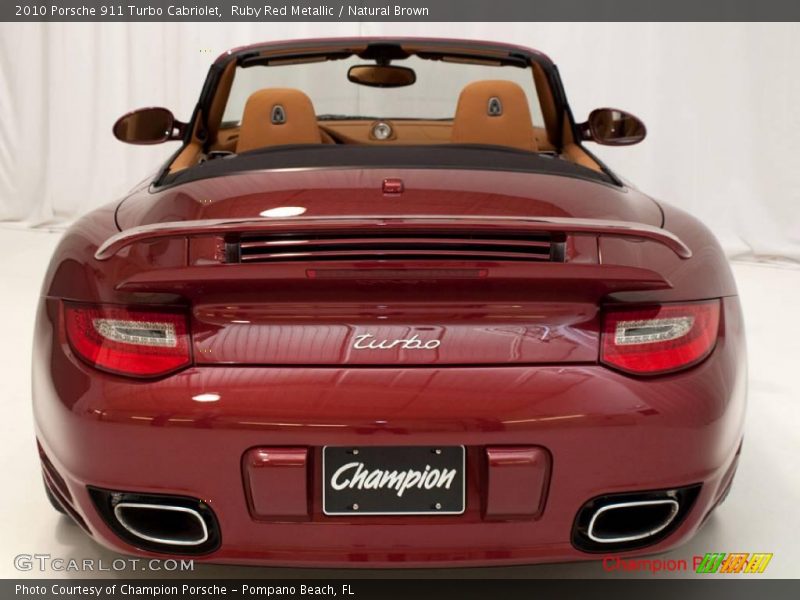 Ruby Red Metallic / Natural Brown 2010 Porsche 911 Turbo Cabriolet