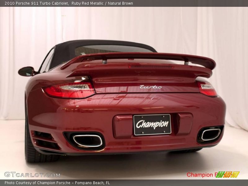 Ruby Red Metallic / Natural Brown 2010 Porsche 911 Turbo Cabriolet