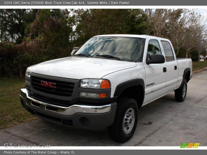 Summit White / Dark Pewter 2004 GMC Sierra 2500HD Work Truck Crew Cab 4x4
