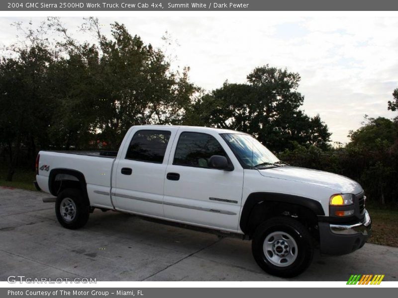 Summit White / Dark Pewter 2004 GMC Sierra 2500HD Work Truck Crew Cab 4x4