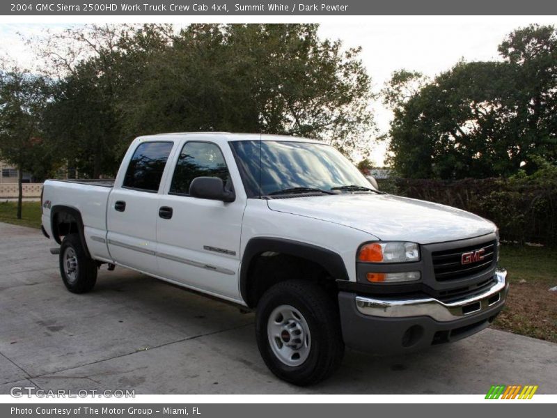 Summit White / Dark Pewter 2004 GMC Sierra 2500HD Work Truck Crew Cab 4x4