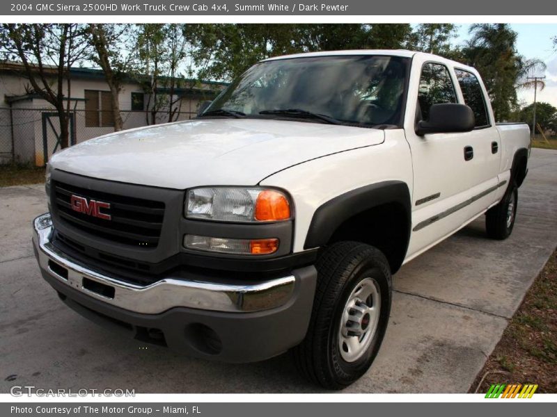 Summit White / Dark Pewter 2004 GMC Sierra 2500HD Work Truck Crew Cab 4x4