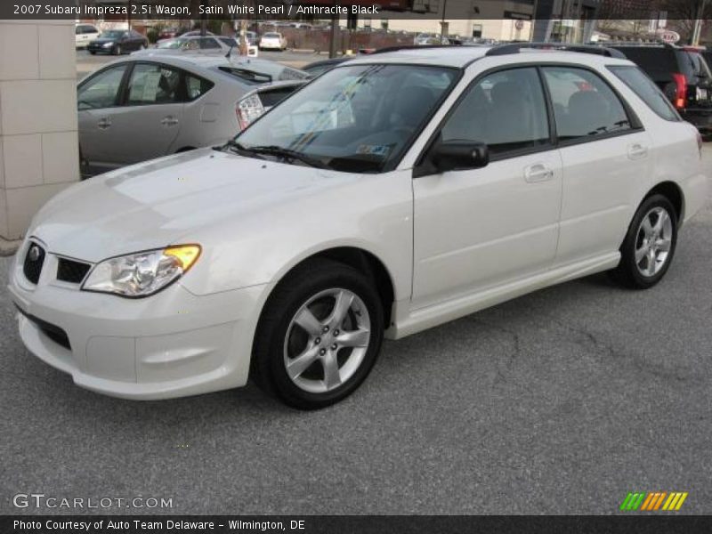 Satin White Pearl / Anthracite Black 2007 Subaru Impreza 2.5i Wagon