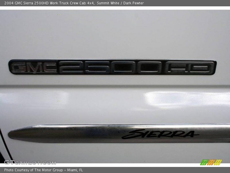 Summit White / Dark Pewter 2004 GMC Sierra 2500HD Work Truck Crew Cab 4x4