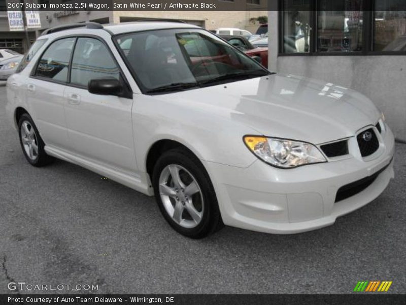 Satin White Pearl / Anthracite Black 2007 Subaru Impreza 2.5i Wagon