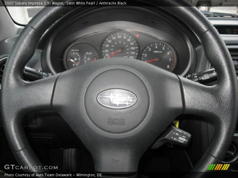 Satin White Pearl / Anthracite Black 2007 Subaru Impreza 2.5i Wagon