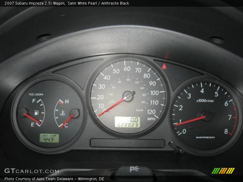 Satin White Pearl / Anthracite Black 2007 Subaru Impreza 2.5i Wagon