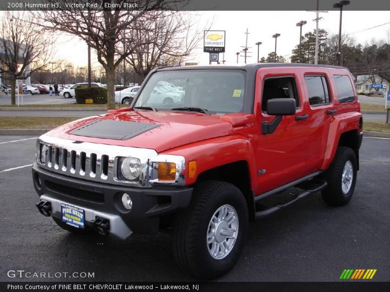 Victory Red / Ebony Black 2008 Hummer H3