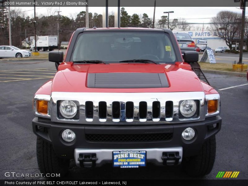 Victory Red / Ebony Black 2008 Hummer H3