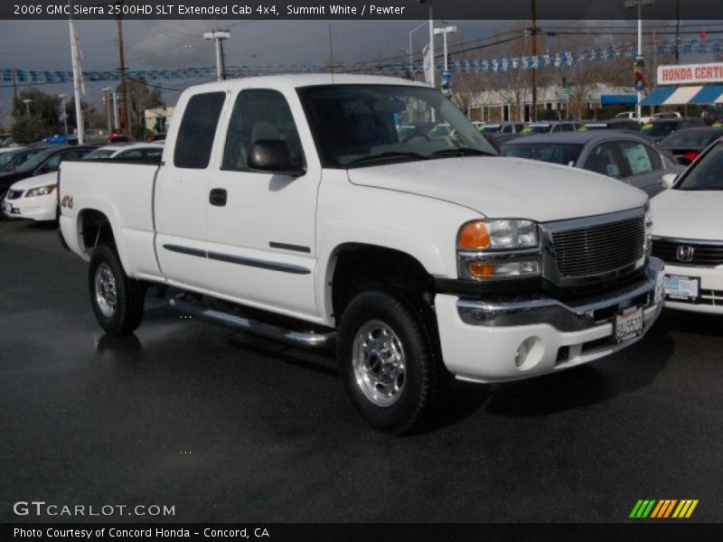Summit White / Pewter 2006 GMC Sierra 2500HD SLT Extended Cab 4x4
