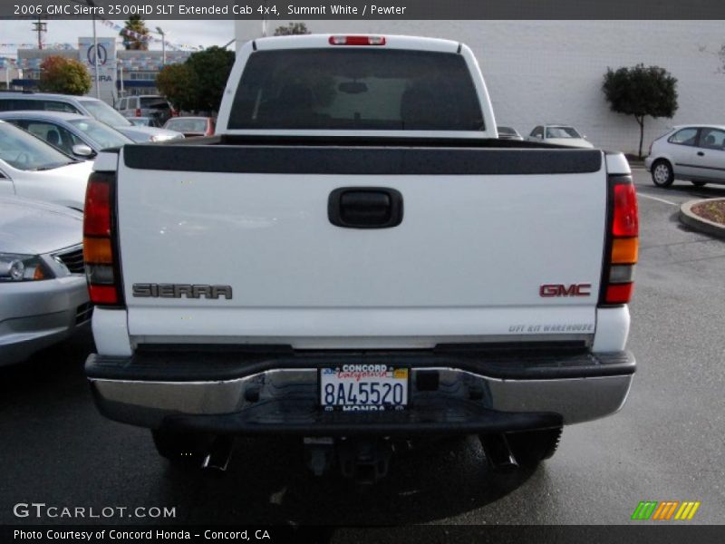 Summit White / Pewter 2006 GMC Sierra 2500HD SLT Extended Cab 4x4