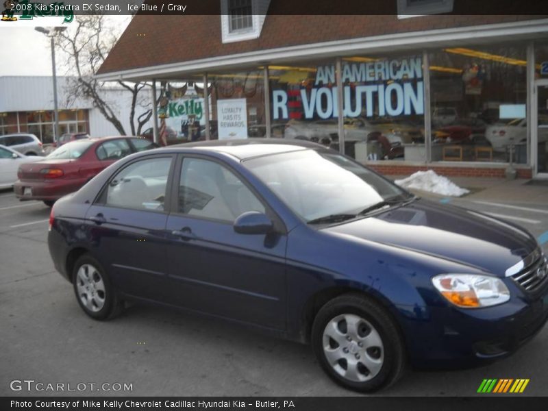 Ice Blue / Gray 2008 Kia Spectra EX Sedan