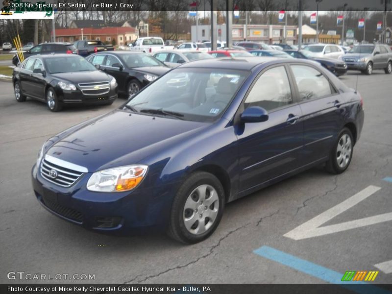 Ice Blue / Gray 2008 Kia Spectra EX Sedan