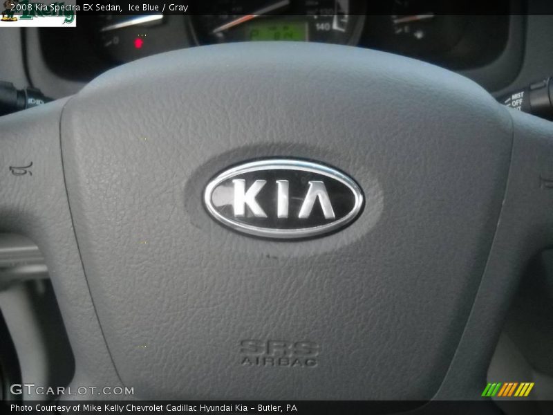 Ice Blue / Gray 2008 Kia Spectra EX Sedan