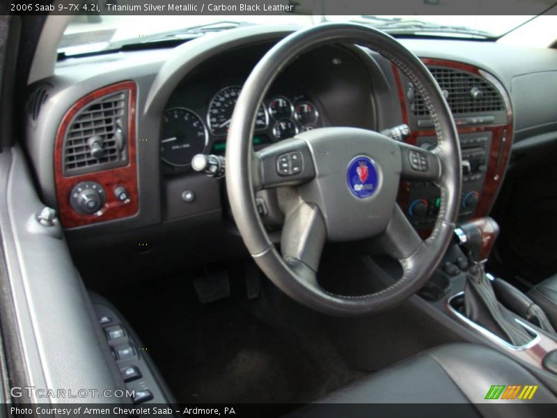 Titanium Silver Metallic / Carbon Black Leather 2006 Saab 9-7X 4.2i