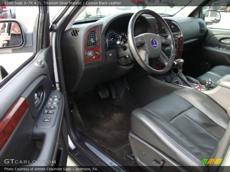 Titanium Silver Metallic / Carbon Black Leather 2006 Saab 9-7X 4.2i