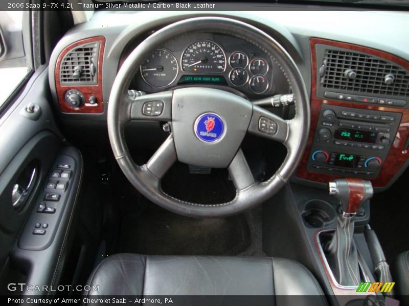 Titanium Silver Metallic / Carbon Black Leather 2006 Saab 9-7X 4.2i