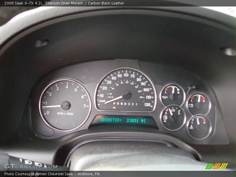 Titanium Silver Metallic / Carbon Black Leather 2006 Saab 9-7X 4.2i