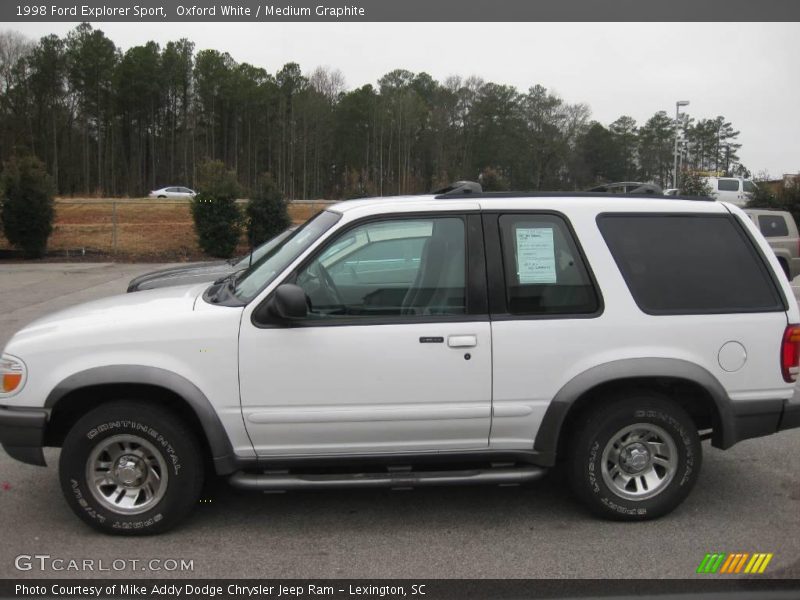 Oxford White / Medium Graphite 1998 Ford Explorer Sport