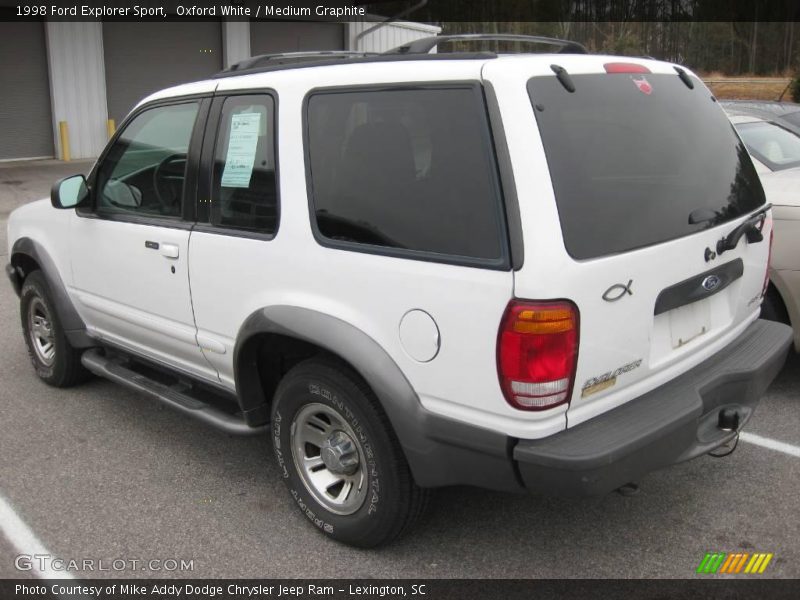 Oxford White / Medium Graphite 1998 Ford Explorer Sport