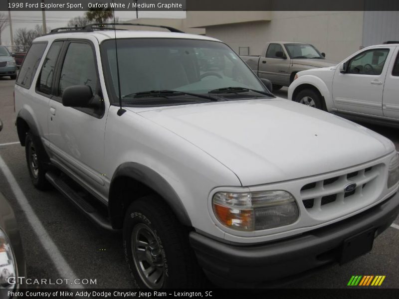 Oxford White / Medium Graphite 1998 Ford Explorer Sport