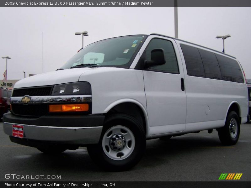 Summit White / Medium Pewter 2009 Chevrolet Express LS 3500 Passenger Van