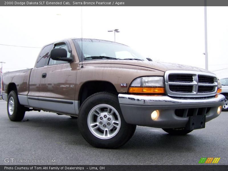 Sierra Bronze Pearlcoat / Agate 2000 Dodge Dakota SLT Extended Cab