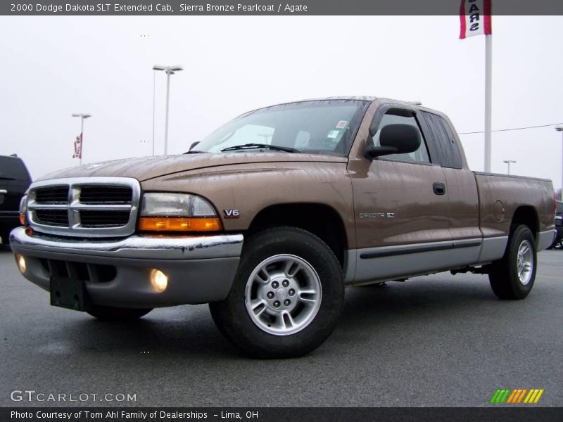 Sierra Bronze Pearlcoat / Agate 2000 Dodge Dakota SLT Extended Cab