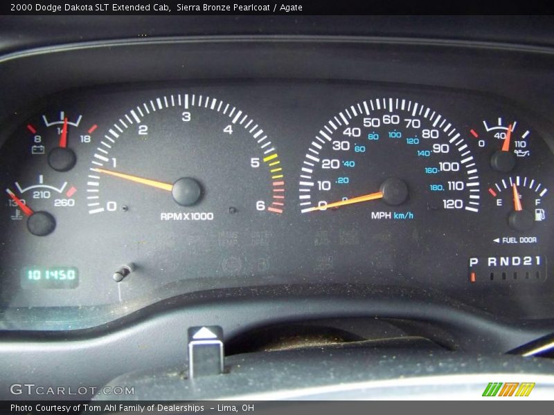 Sierra Bronze Pearlcoat / Agate 2000 Dodge Dakota SLT Extended Cab