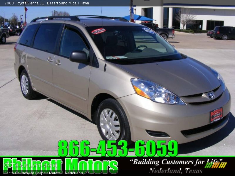 Desert Sand Mica / Fawn 2008 Toyota Sienna LE