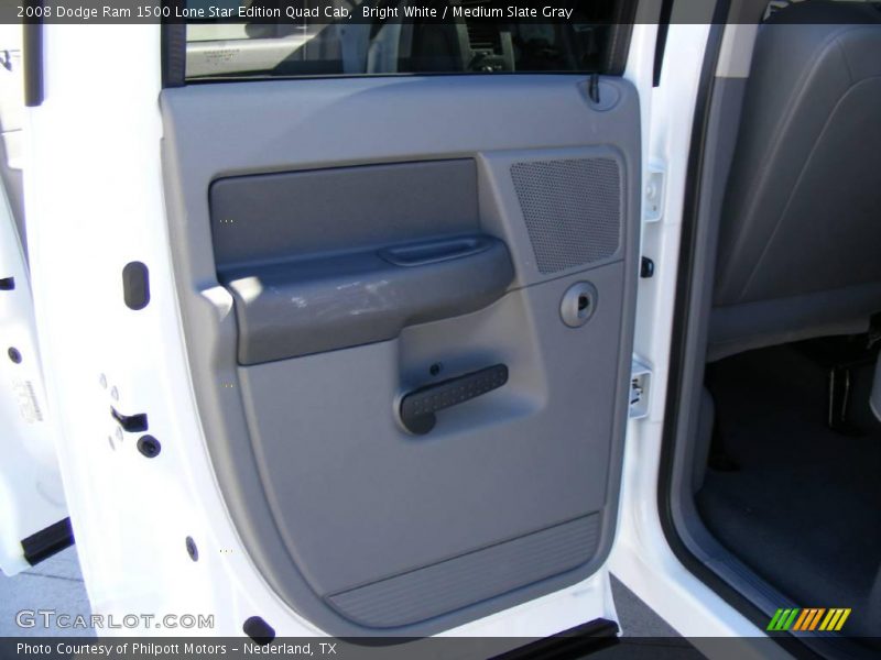 Bright White / Medium Slate Gray 2008 Dodge Ram 1500 Lone Star Edition Quad Cab