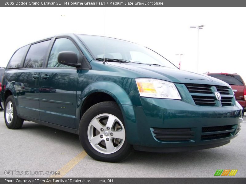 Melbourne Green Pearl / Medium Slate Gray/Light Shale 2009 Dodge Grand Caravan SE