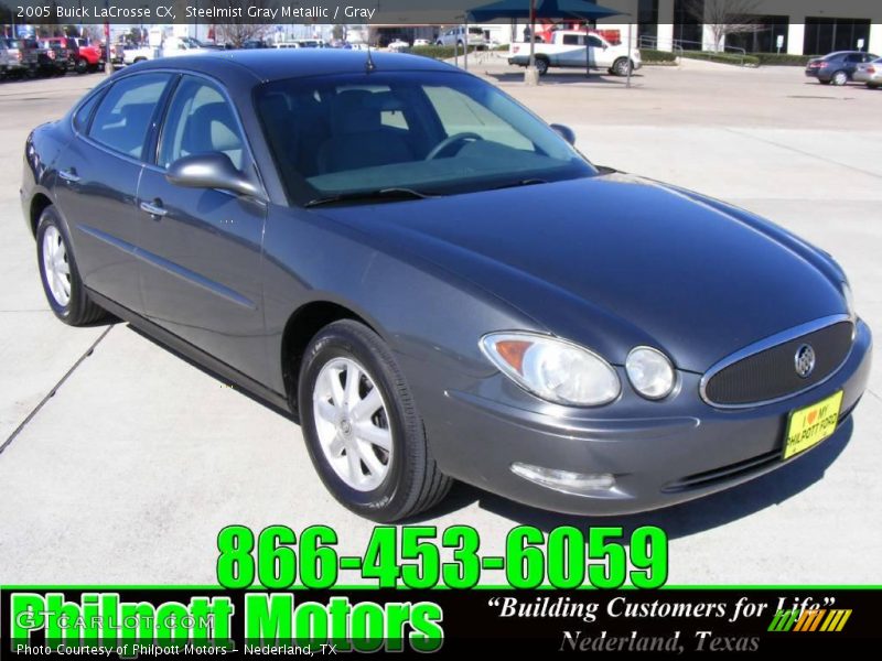 Steelmist Gray Metallic / Gray 2005 Buick LaCrosse CX