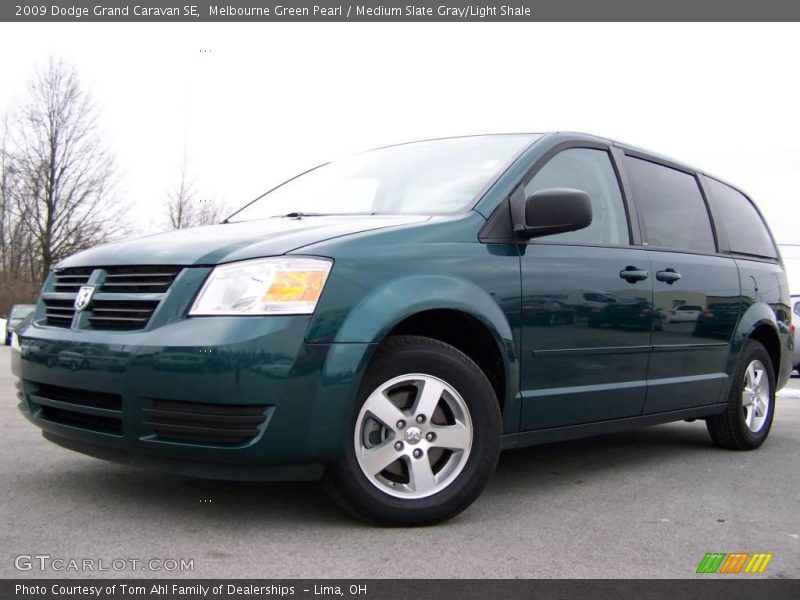 Melbourne Green Pearl / Medium Slate Gray/Light Shale 2009 Dodge Grand Caravan SE