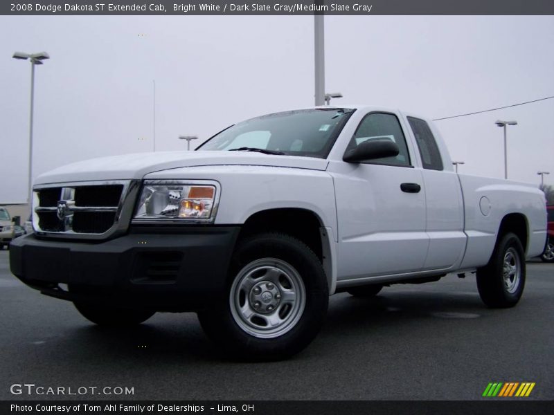 Bright White / Dark Slate Gray/Medium Slate Gray 2008 Dodge Dakota ST Extended Cab