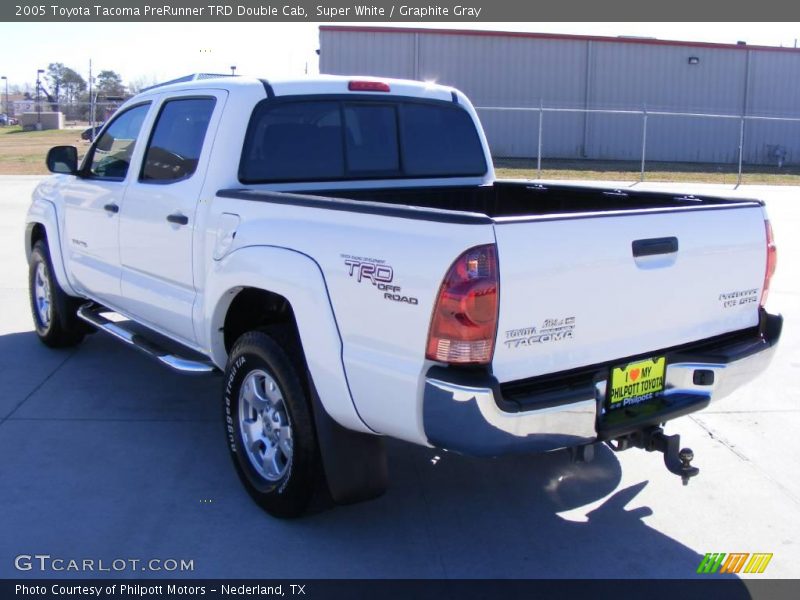 Super White / Graphite Gray 2005 Toyota Tacoma PreRunner TRD Double Cab