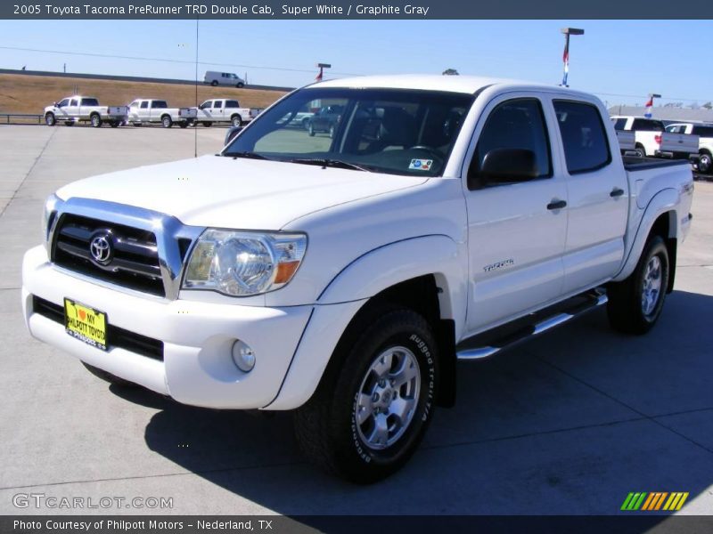 Super White / Graphite Gray 2005 Toyota Tacoma PreRunner TRD Double Cab