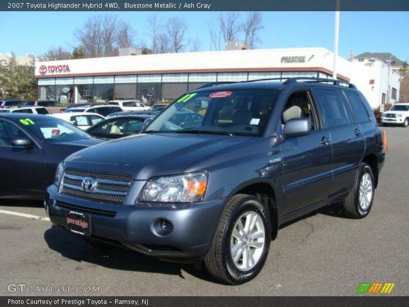 Bluestone Metallic / Ash Gray 2007 Toyota Highlander Hybrid 4WD