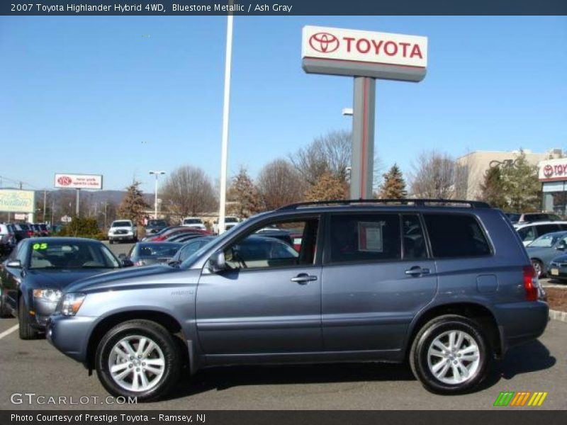 Bluestone Metallic / Ash Gray 2007 Toyota Highlander Hybrid 4WD
