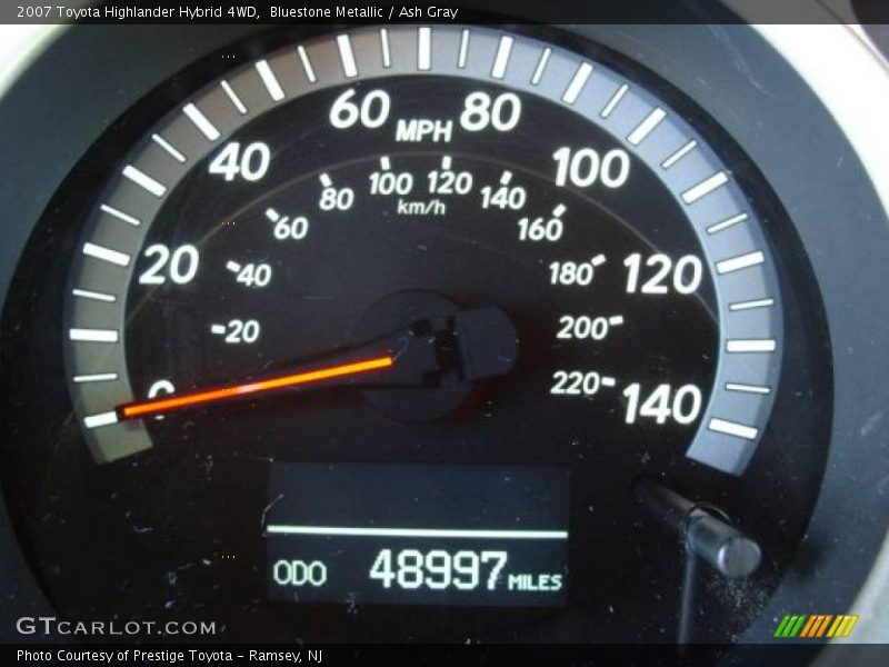 Bluestone Metallic / Ash Gray 2007 Toyota Highlander Hybrid 4WD