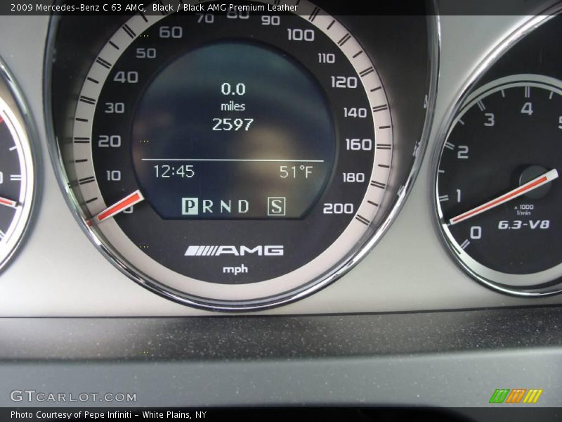 Black / Black AMG Premium Leather 2009 Mercedes-Benz C 63 AMG
