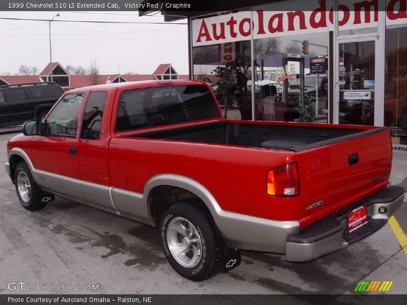Victory Red / Graphite 1999 Chevrolet S10 LS Extended Cab