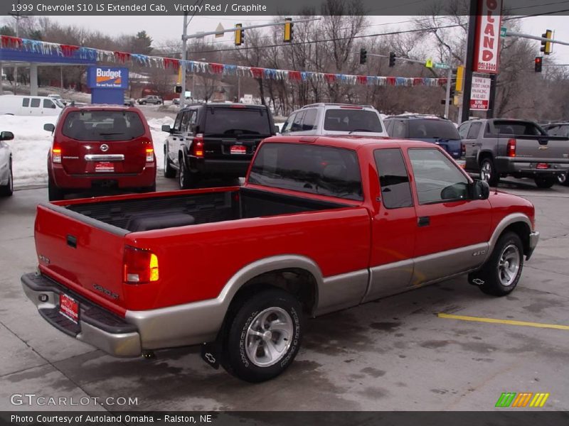 Victory Red / Graphite 1999 Chevrolet S10 LS Extended Cab