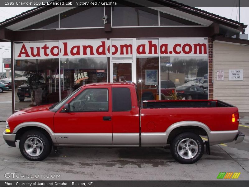 Victory Red / Graphite 1999 Chevrolet S10 LS Extended Cab