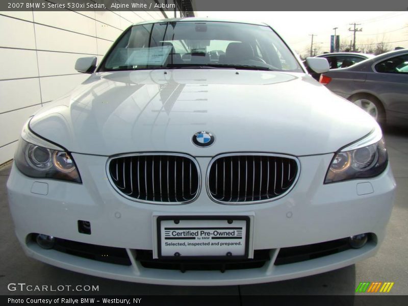 Alpine White / Auburn 2007 BMW 5 Series 530xi Sedan