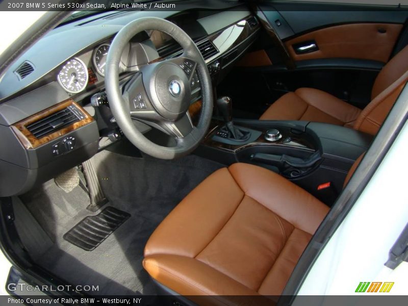 Alpine White / Auburn 2007 BMW 5 Series 530xi Sedan