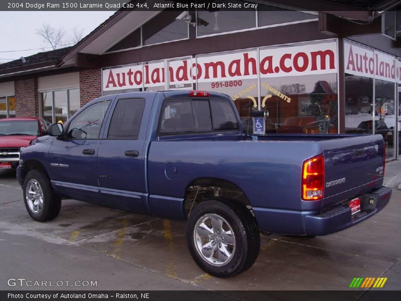 Atlantic Blue Pearl / Dark Slate Gray 2004 Dodge Ram 1500 Laramie Quad Cab 4x4