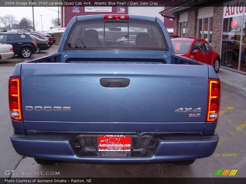 Atlantic Blue Pearl / Dark Slate Gray 2004 Dodge Ram 1500 Laramie Quad Cab 4x4