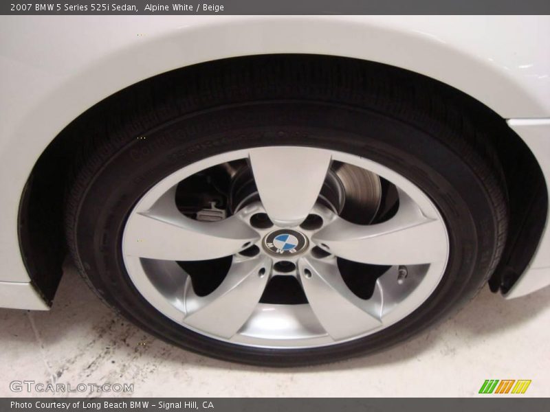 Alpine White / Beige 2007 BMW 5 Series 525i Sedan